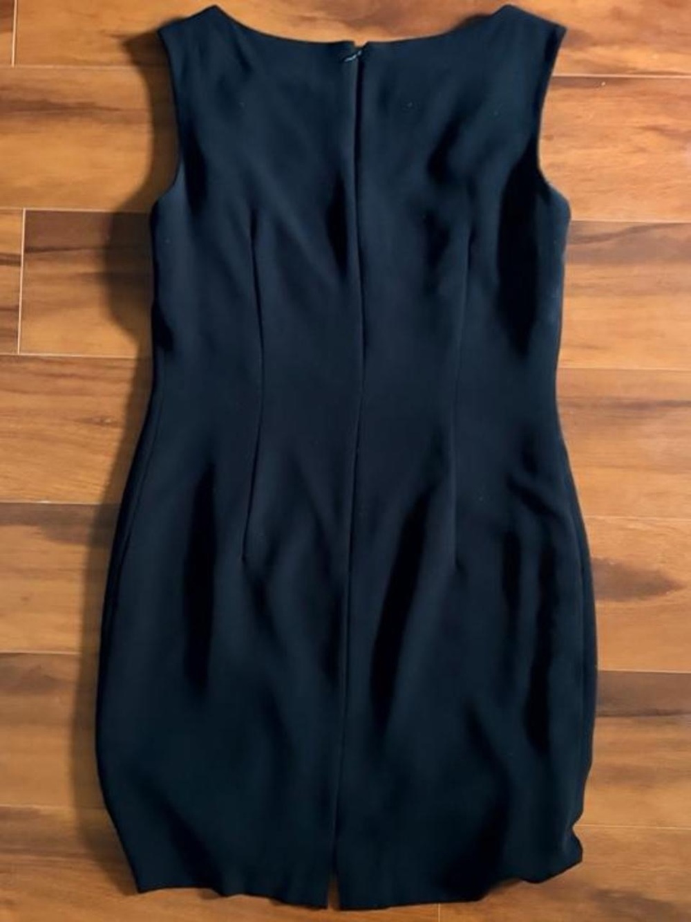 Black Sleeveless Midi Dress with Waist Accent- Excellent Condition - Picture 3 of 4